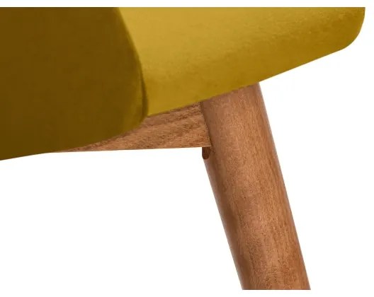 Scaun de dining BAKERI 86x48 cm galben/dub deschis