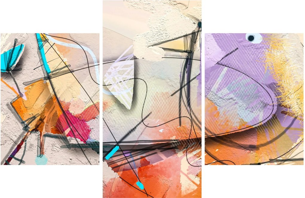 Tablou - Abstract, pasăre (90x60 cm)