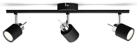 Spot MERANTI 3xGU10/35W/230V negru Philips