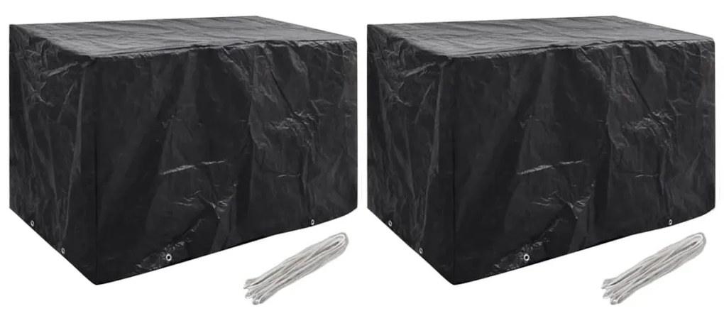 vidaXL Huse mobilier grădină, 2 buc., 8 ocheți, 140 x 70 x 90 cm