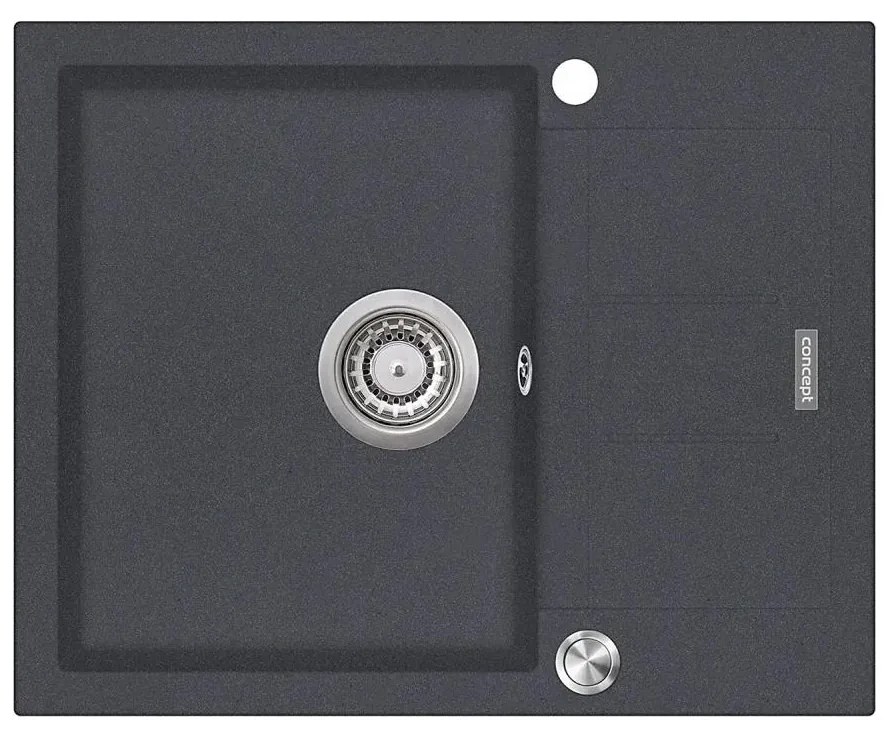 Chiuvetă de bucătărie CUBIS 50x62 cm granit/gri închis - Concept DG05C45DG