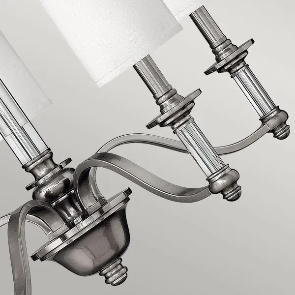 Hinkley HK-SUSSEX5 - Candelabru suspendat SUSSEX cu lanț, 5xE14/40W/230V, crom mat
