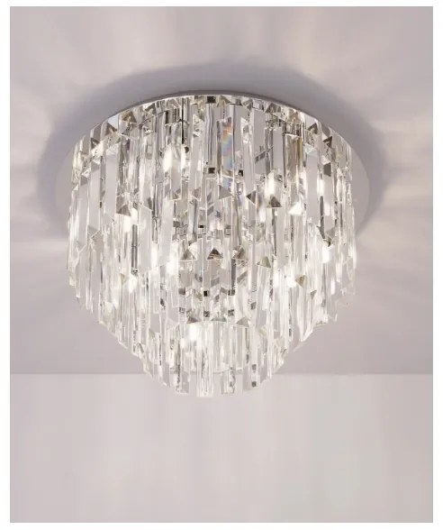 Plafonieră MAXLIGHT C0136 MONACO 9xG9/40W/230V d. 42 cm crom