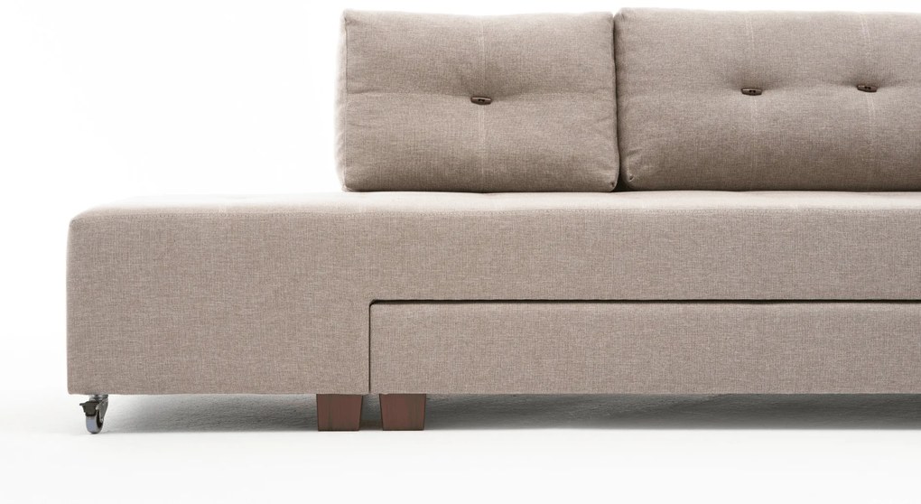 Coltar Extensibil Petra Crem, Stanga, 282 x 85 x 206 cm