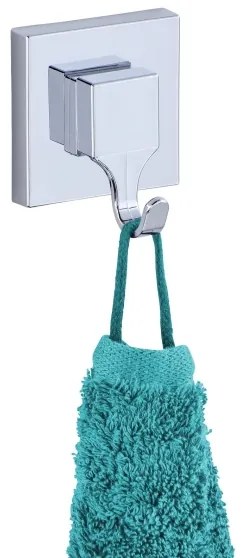 WENKO 22688100 - Cârlig VACUUM-LOC QUADRO ED, 6 x 7 cm, argintiu/crom lucios