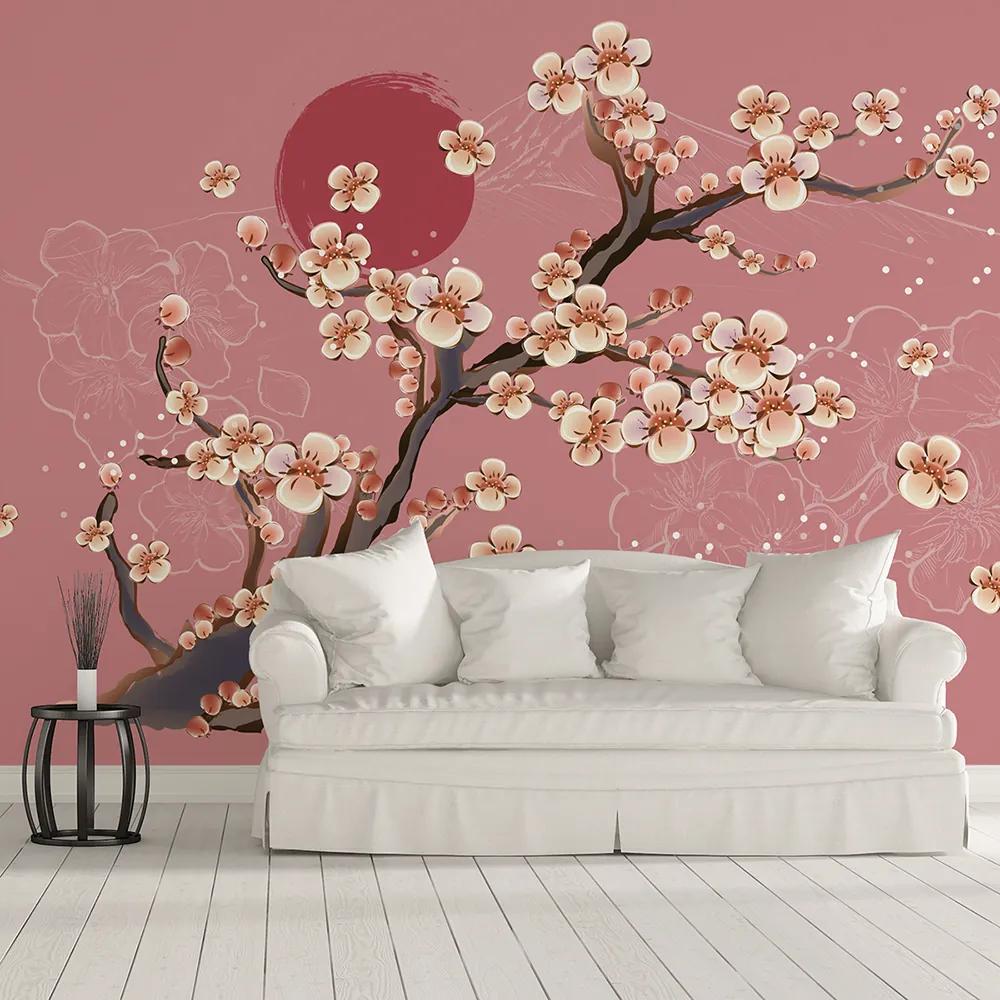 Tapet - Flori de cires PVC Autocolant Wall Art, 2- 180x120 cm
