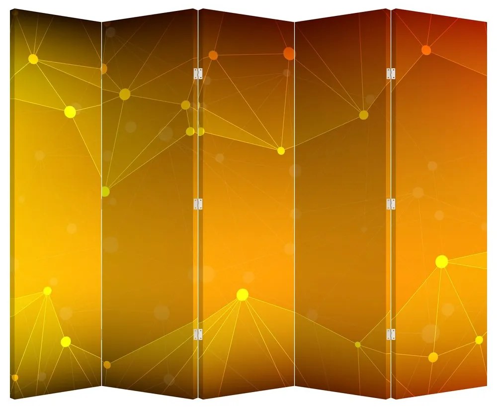 Paravan - Abstract galben (210x170 cm)