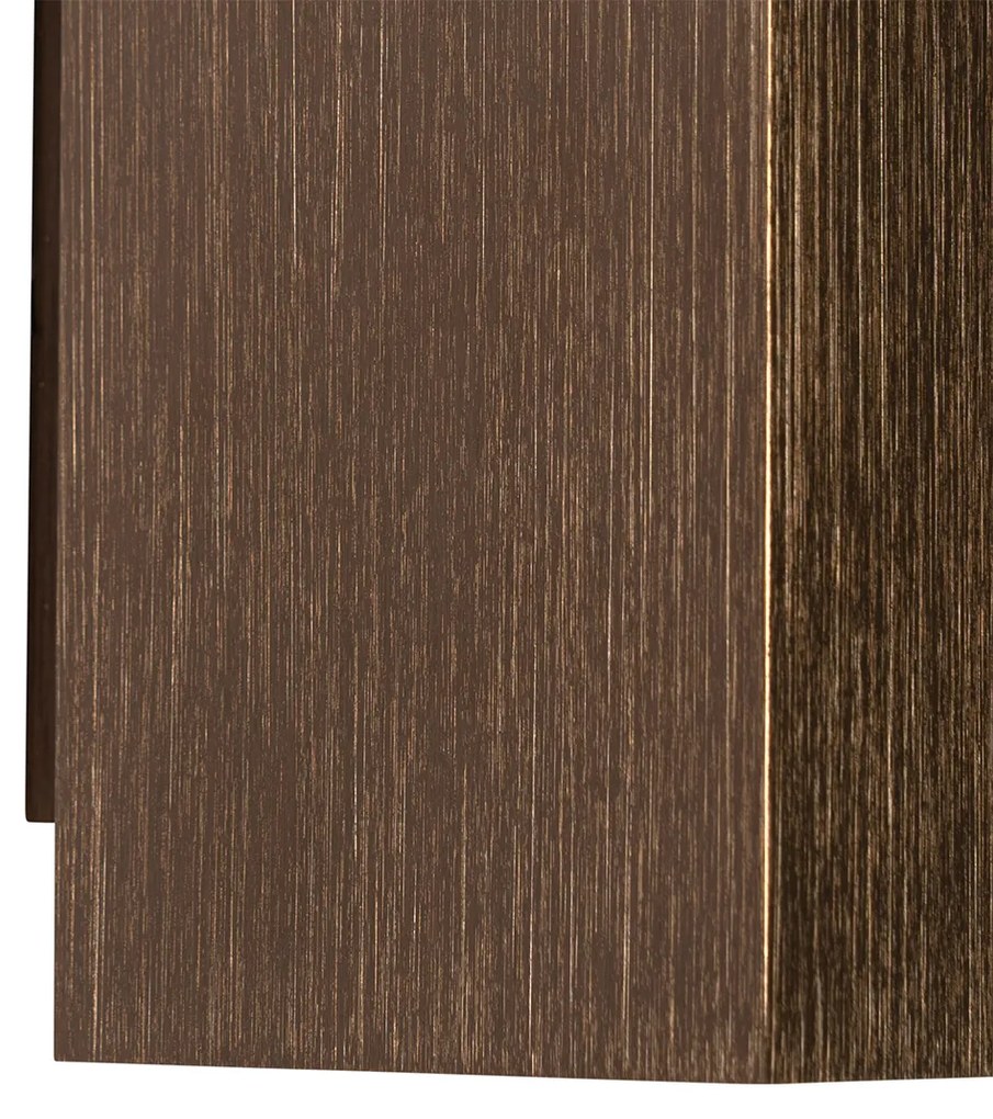 Aplică modernă din bronz întunecat pătrat cu 2 lumini - Sandy