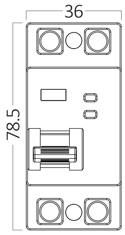 Siguranta cu protectie diferentiala RCCB, 2P, 63A, 300mA, tip AC, 10kA, Braytron