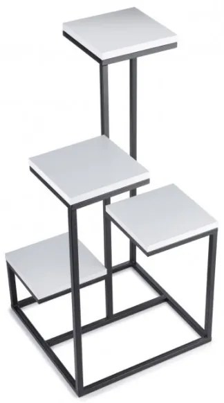 Suport flori KASKADA 79x40 cm negru/alb