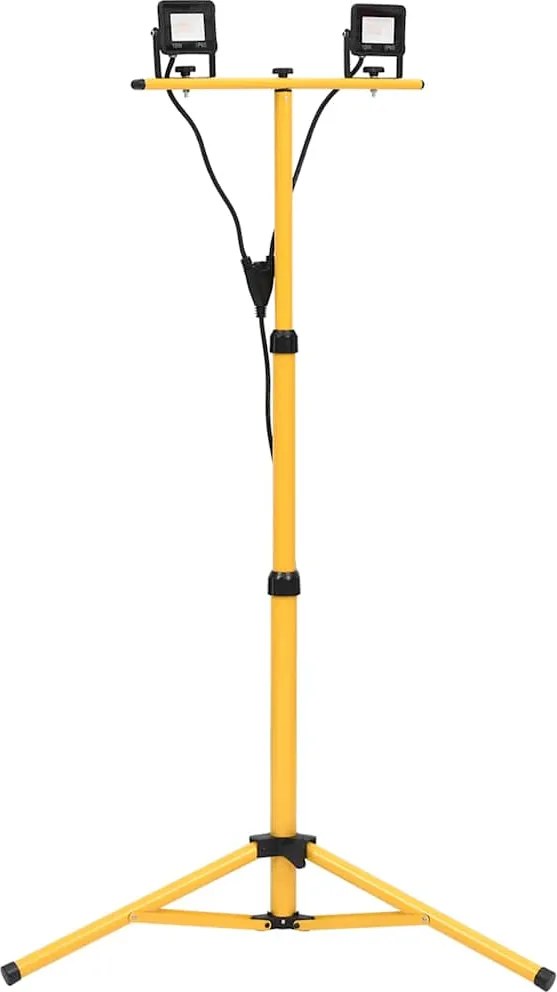 vidaXL Proiector cu LED și trepied, 2x10 W, alb cald