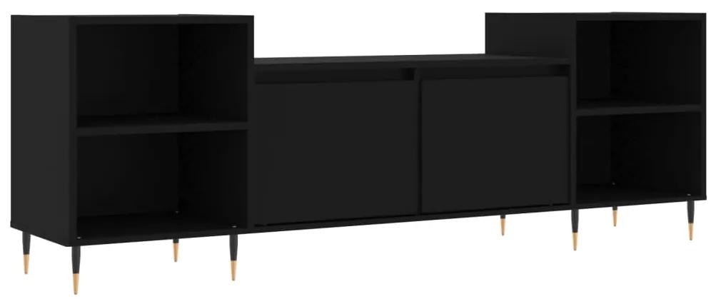 831333 vidaXL Comodă TV, negru, 160x35x55 cm, lemn prelucrat