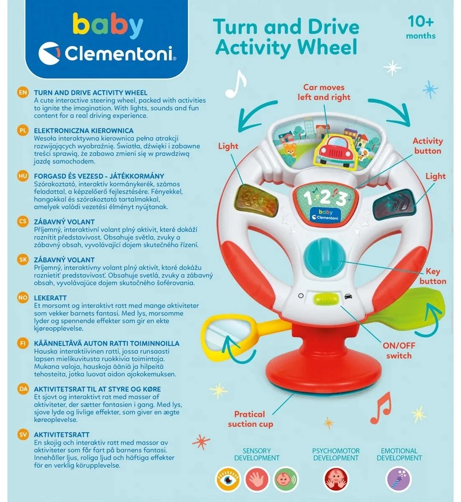 Clementoni Volan interactiv, diametru 18 cm