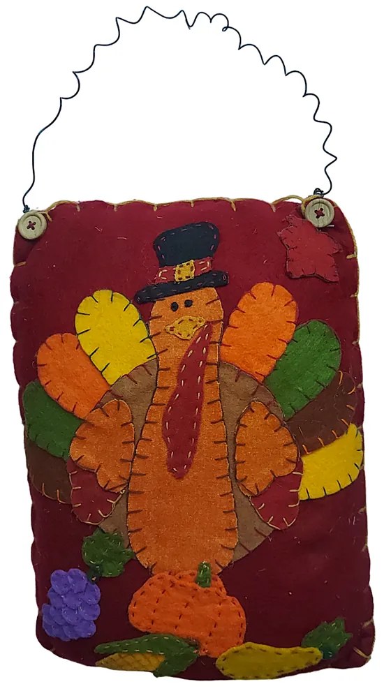 Decor toamna - Perna HAPPY HARVEST, Rosu, 25x30cm