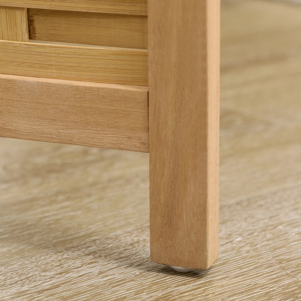 HOMCOM Separator de Cameră Pliabil, Bambus, 3 Părţi, 120 cm x 170 cm x 1,8 cm, Lemn Natural | Aosom Romania