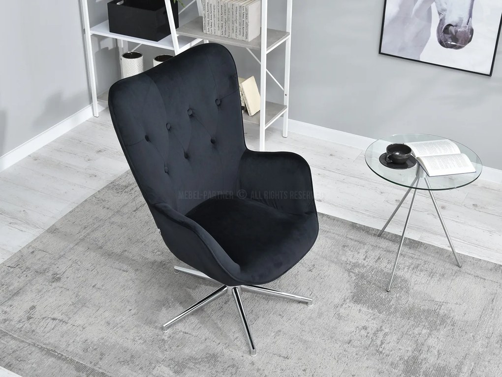 Fotoliu Truni (negru + crom). Promo -8%. 1110417
