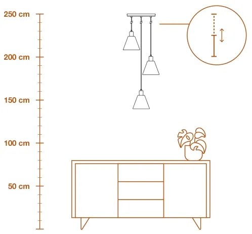 Lustră pe cablu Ledvance DECOR RAFFIA 3xE27/15W/230V rafie