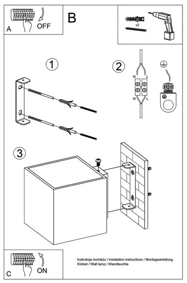 Aplică perete QUAD 1 1xG9/40W/230V gri