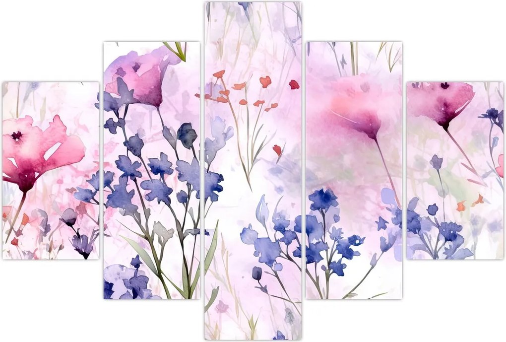 Tablou - Acuarelă pajiște (150x105 cm)