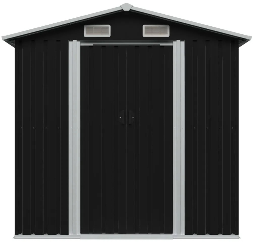 Magazie metalica de gradina antracit 204x132x186 cm otel