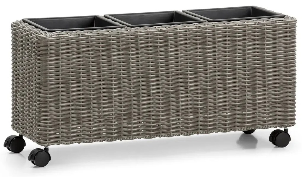 Jardiniera din ratan pe roti BREDA