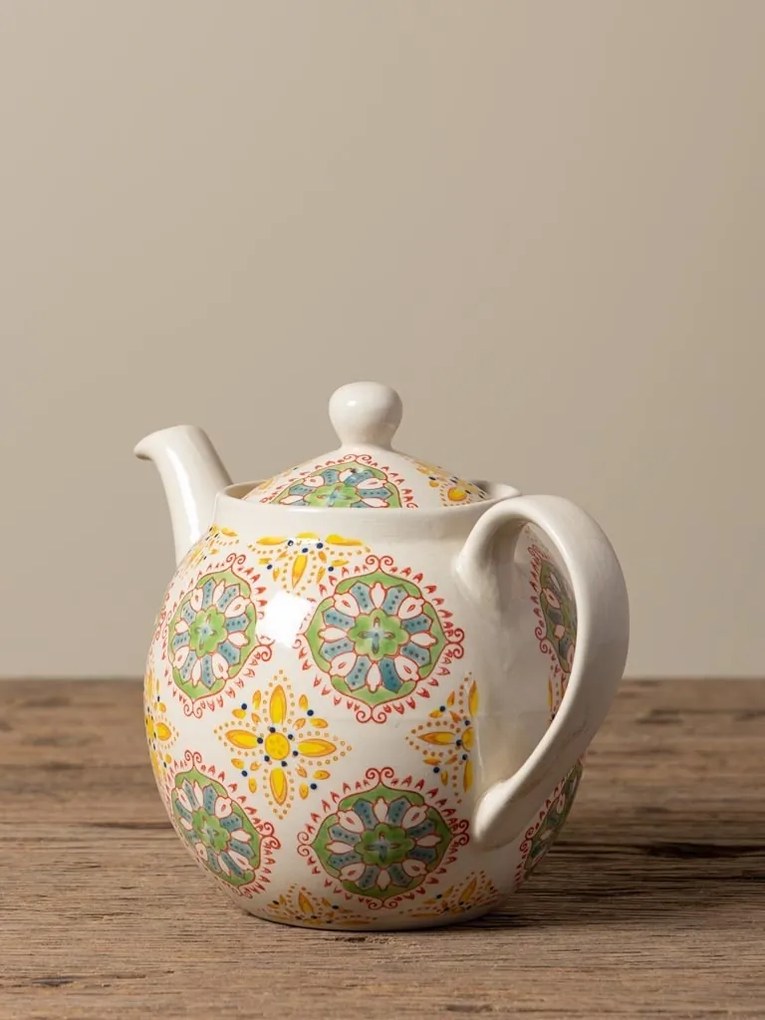 Ceainic din ceramica, pictat manual, Bohemian