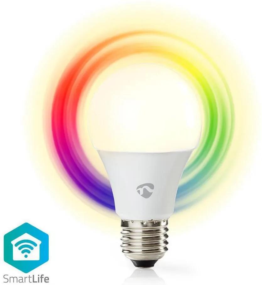 Nedis WIFILC11WTE27 − LED RGB Dimmabil inteligent bec A60 E27/6W/230V