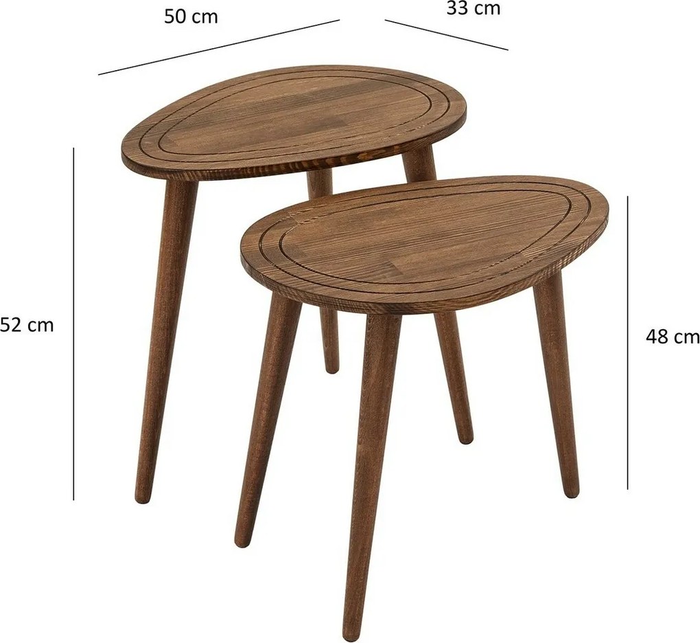 Set de măsuțe Sweet Walnut, 2 buc.