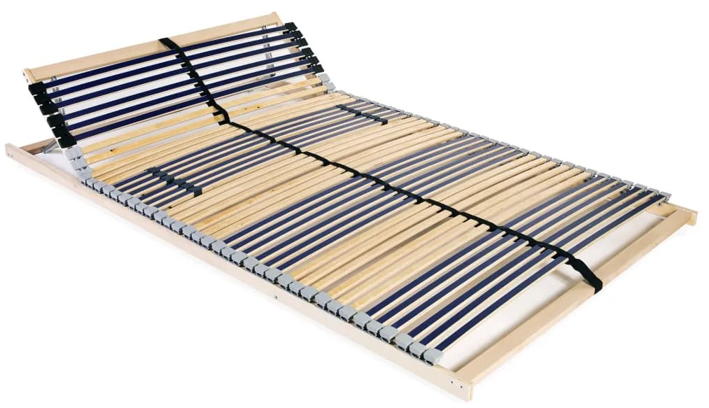 vidaXL Bază de pat cu șipci, 42 șipci, 7 zone, 100 x 200 cm
