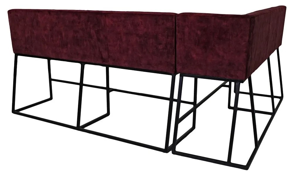 Bancheta bar din material ✔ model LUNA R | Dimensiuni: 180x71x119x75 cm