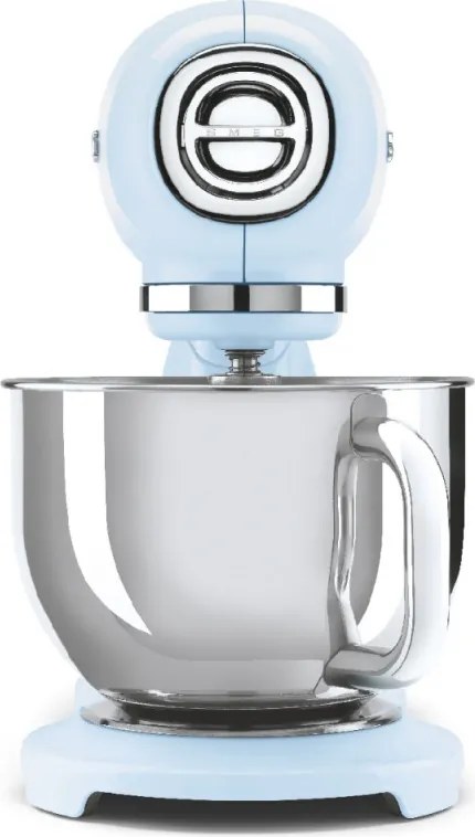 Mixer planetar SMEG SMF03PBEU, 800 W, 4,8 l, 10 viteze, Functie de pornire treptata, Albastru pastel