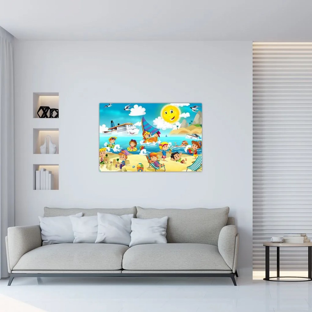 Tablou -Ziua la plajă (90x60 cm)