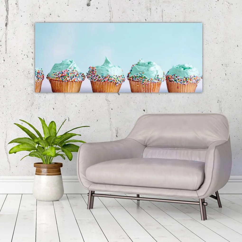 Tablou cu cupcakes (120x50 cm)