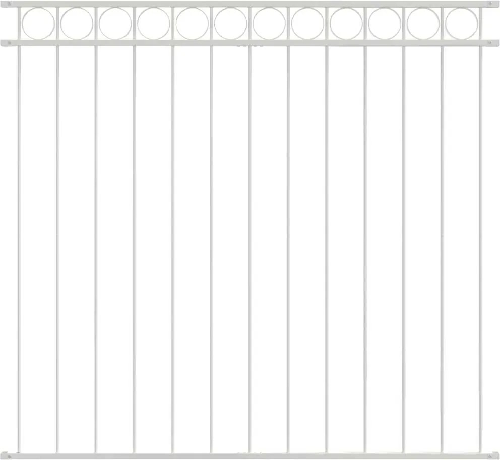 vidaXL Element de gard Alb 170 x 120 cm Oțel