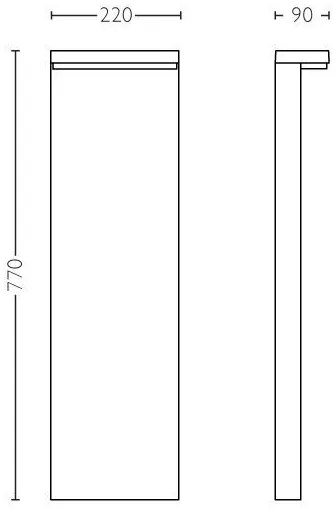 Lampă LED de exterior Philips BUSTAN LED/3,8W/230V 77 cm IP44