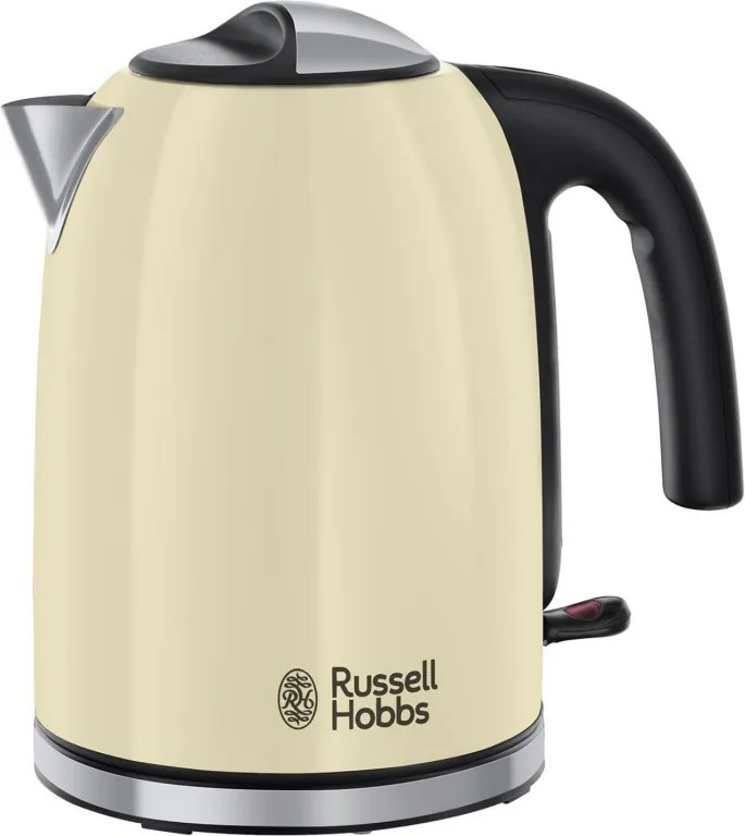 Cana electrica Russell Hobbs Colours Plus Classic Cream 20415-70, 2400 W, 1,7 l, Fierbere rapida, Element de incalzire ascuns, Baza rotativa la 360°, Indicator, Crem