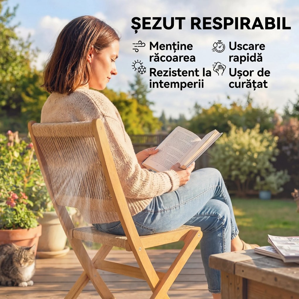 Outsunny set mobilier ratan balcon apartament terasă verandă bistrou grădină | Aosom Romania