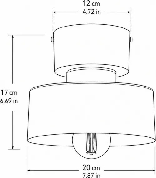 Plafonieră IGNIA 1xE27/60W/230V vișiniu/auriu
