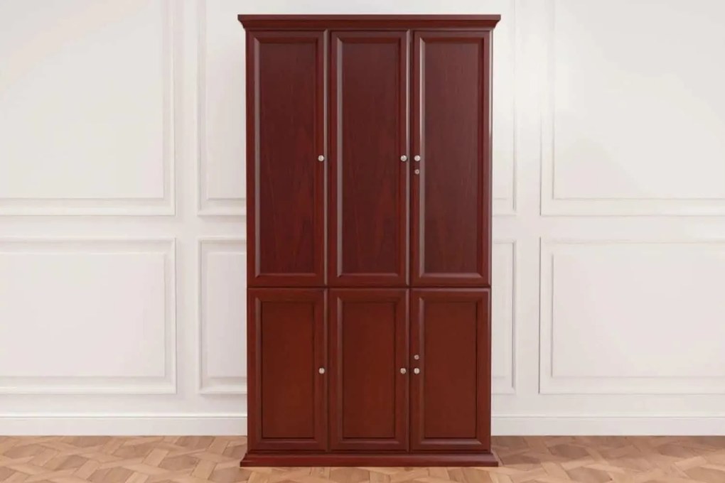 Dulap lemn masiv nuc Toronto Model T1 3 Uși, 120 × 43.5 × 220 cm