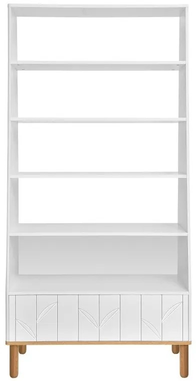 Biblioteca Toteme botanic alb/stejar H183 cm