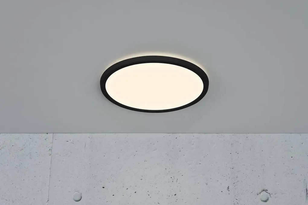 Plafoniera LED design silm IP54 baie Oja 29 negru 3000-4000K 2015026103 NL