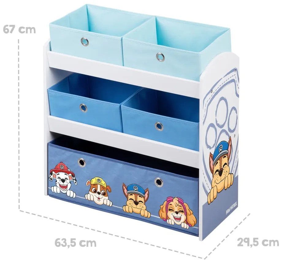 Organizator de jucării pentru copii 63.5x29.5x67 cm Paw Patrol – Roba