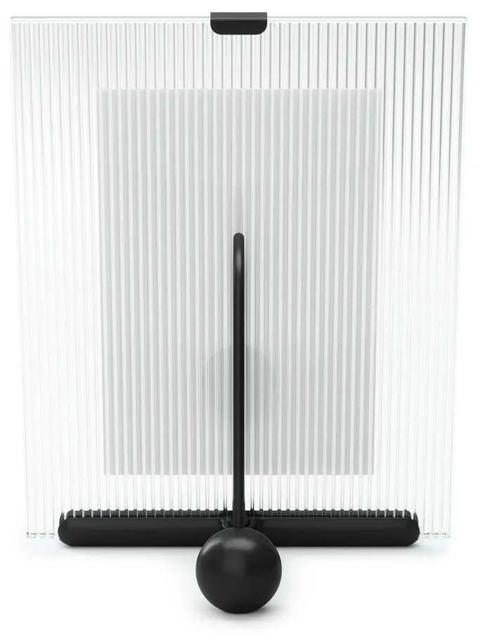 Ramă foto neagră cu picior de susținere din sticlă 16x20 cm Flute – Umbra