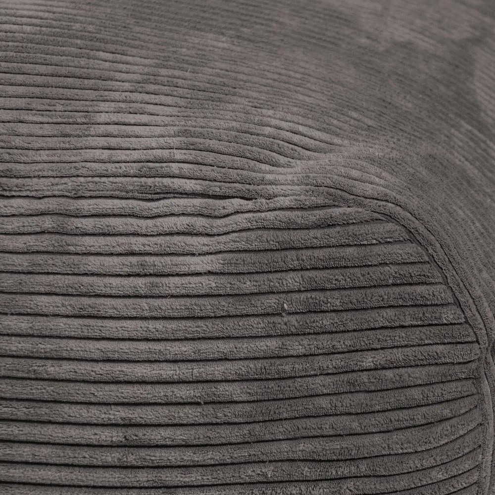 Fotoliu bean bag negru cu tapițerie din catifea reiată Tube – SLOWDOWN