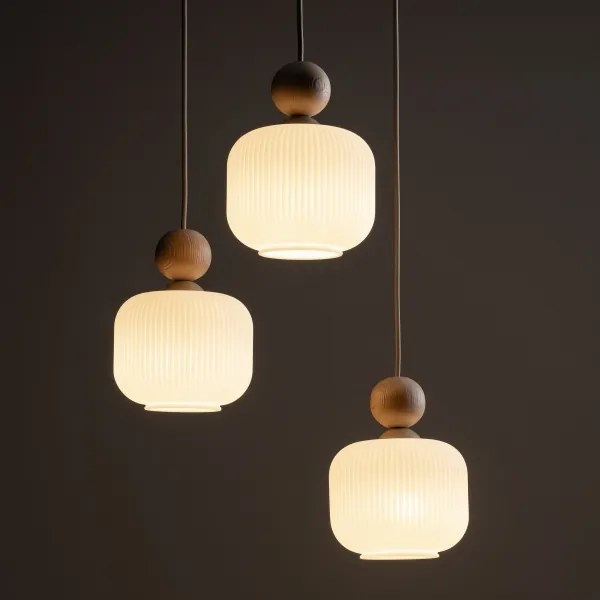 Lustră suspendată pe cablu BALLO 3xE14/10W/230V bej