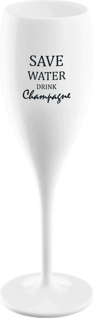 Pahar Koziol cu inscripția Save water drinkchampagne