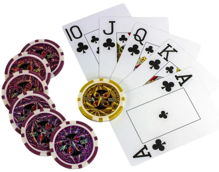 Set de poker GamesPlanet, 300 de jetoane laser Ultimate