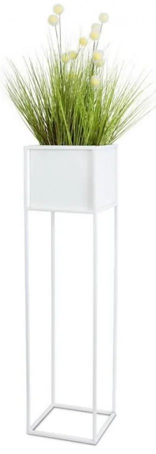 Suport pentru flori 90x24 cm alb