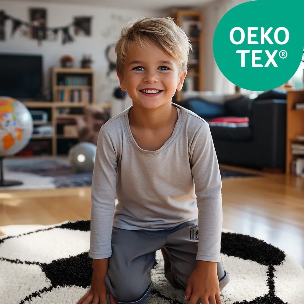 Covor pentru copii negru/crem ø 100 cm Fun – Ayyildiz Carpets