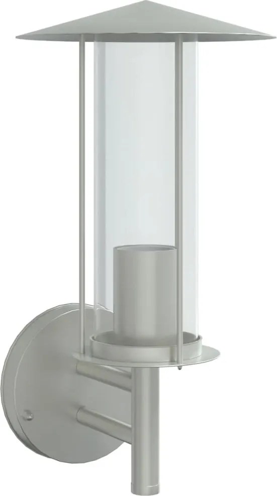 vidaXL Corp de iluminat exterior de perete, argintiu, oțel inoxidabil